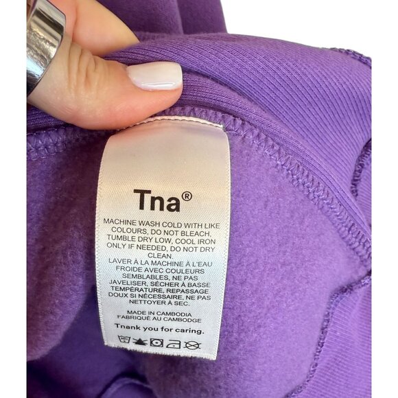 TNA Cozy Fleece Boyfriend Crewneck Sweatshirt - Size M - Picture 5 of 6